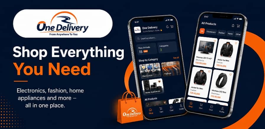 One Delivery app screens